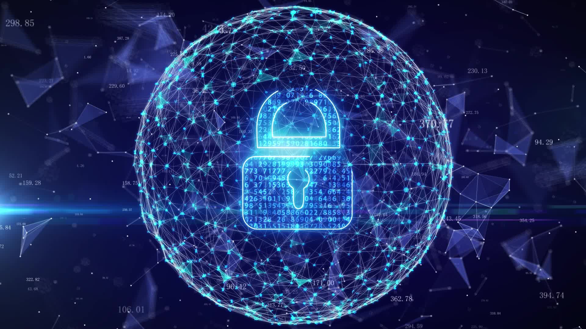 网络安全和数字密码锁信息保护概念视频的预览图
