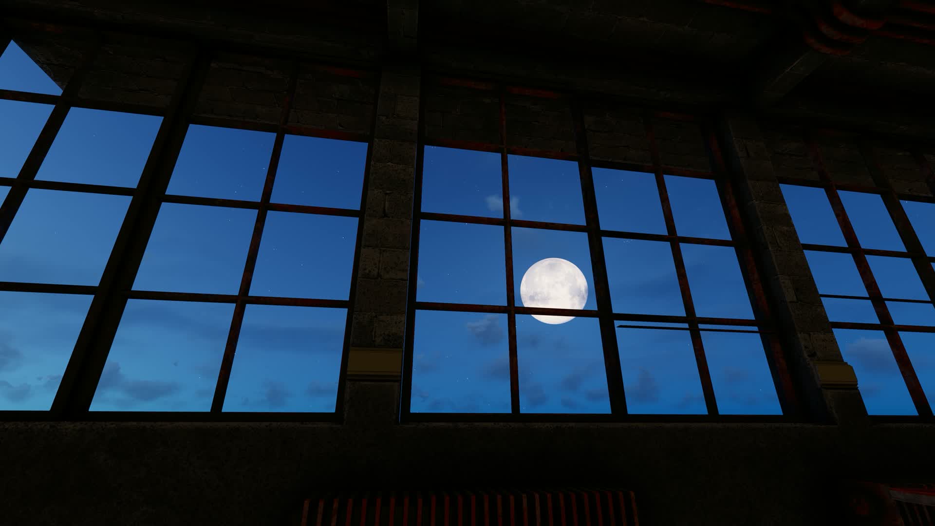 月光照进监狱牢房窗户视频的预览图