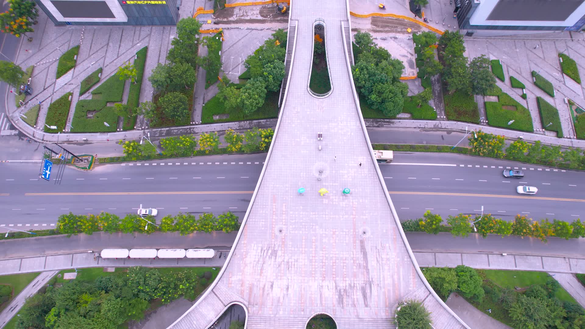 航拍杭州钱江世纪公园视频视频的预览图