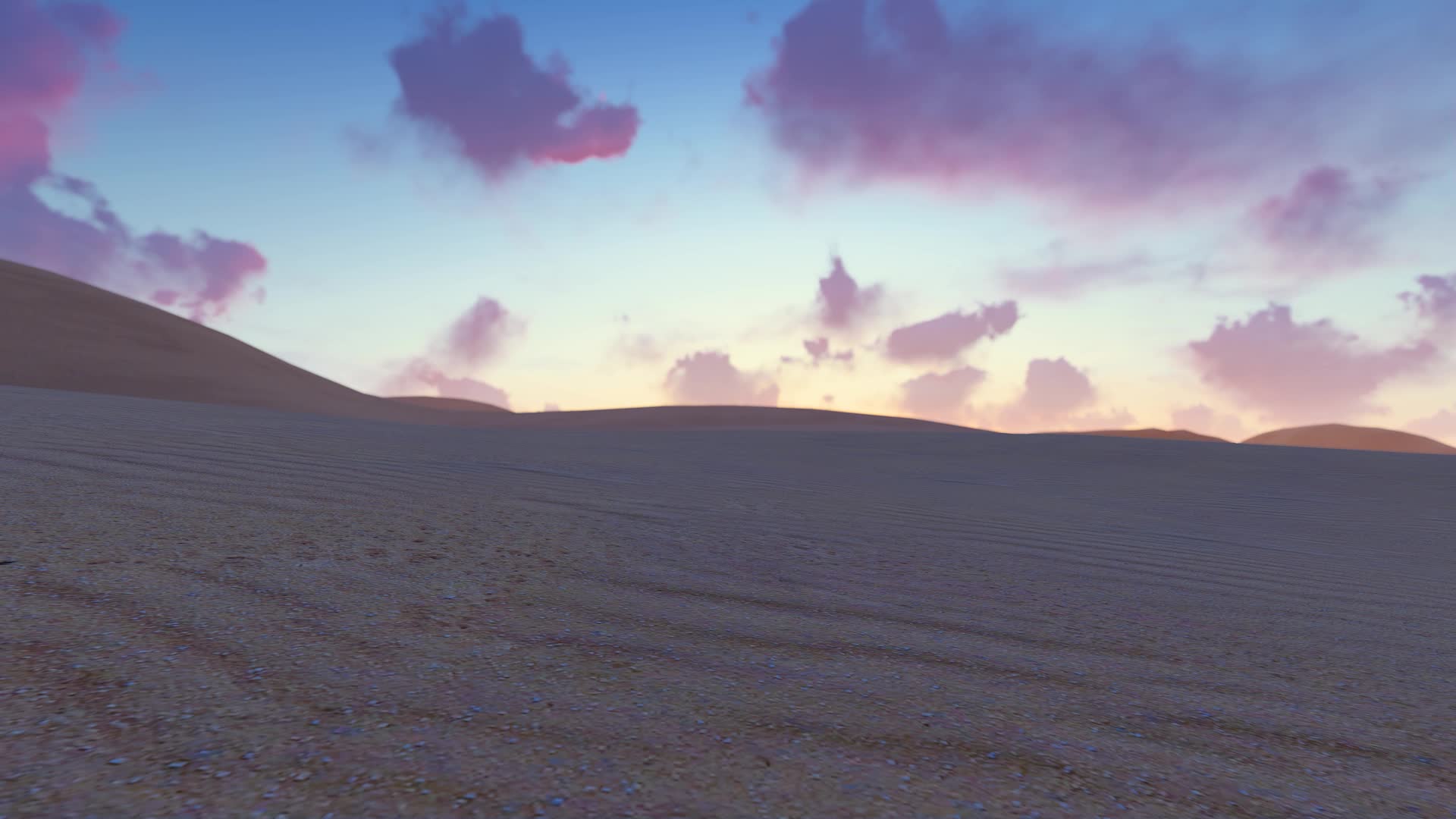 早晨沙漠戈壁日出唯美风景视频的预览图