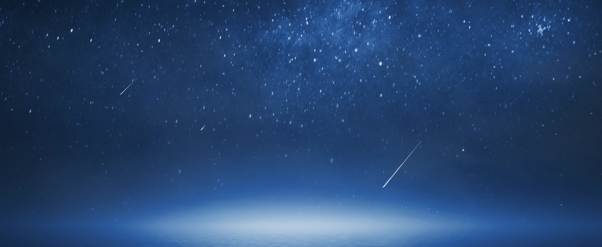 蓝色银河流星夜空无缝循环视频的预览图