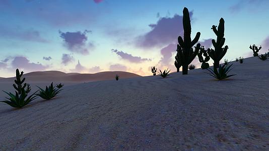 沙漠日出日落延时视频视频的预览图