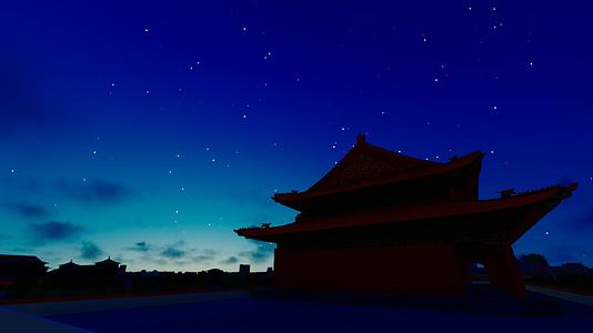 北京故宫夜景延时摄影视频的预览图