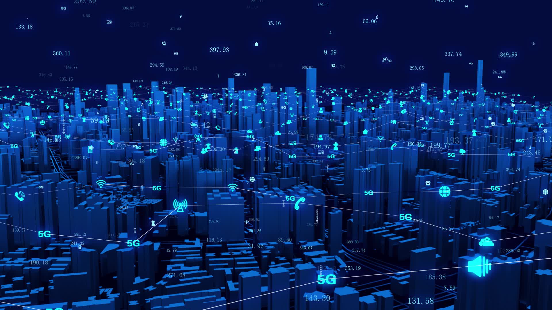 5g无线网络和智慧城市通讯视频的预览图