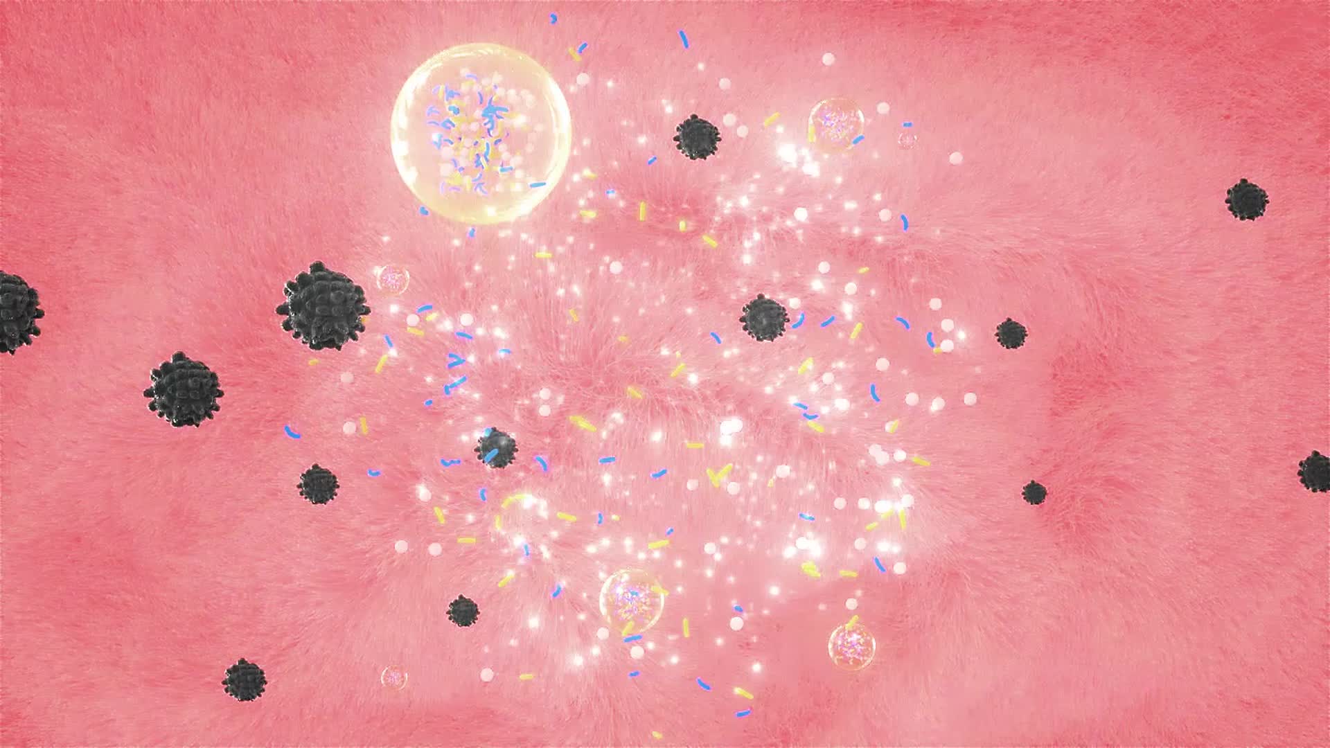 c4d肠道益生菌消灭病毒三维动画AE工程视频的预览图