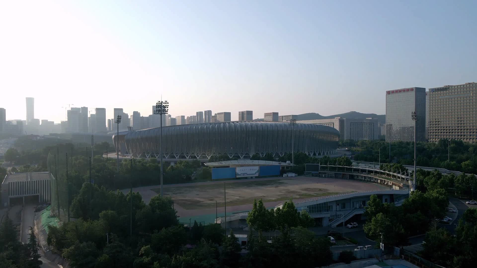 奥体济南奥体中心航拍济南山东体育中心视频的预览图
