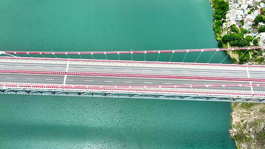 4K延时航拍川西泸定大渡河大桥风光视频的预览图