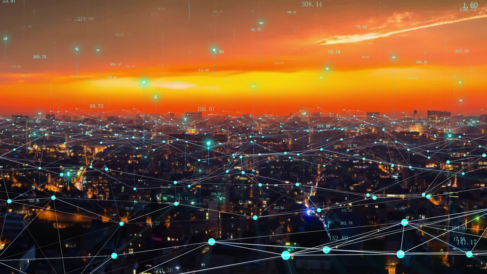 互联网数字科技城市5g网络信号覆盖视频的预览图