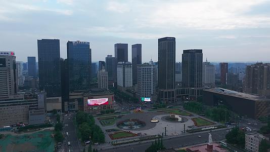 4K航拍四川省成都市天府广场视频的预览图