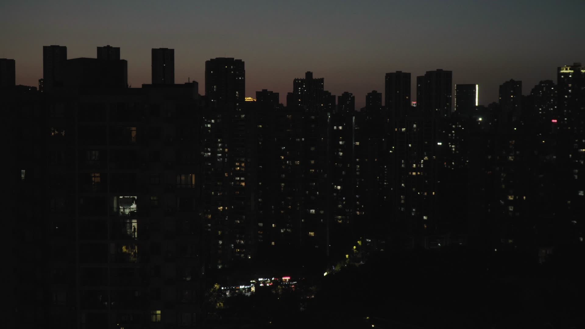 城市夜景空境重庆视频的预览图