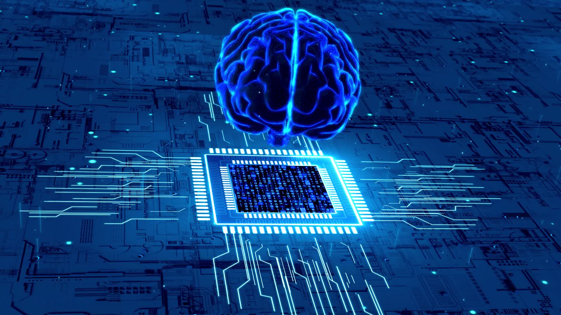 智慧大脑人工智能数据运算芯片视频的预览图
