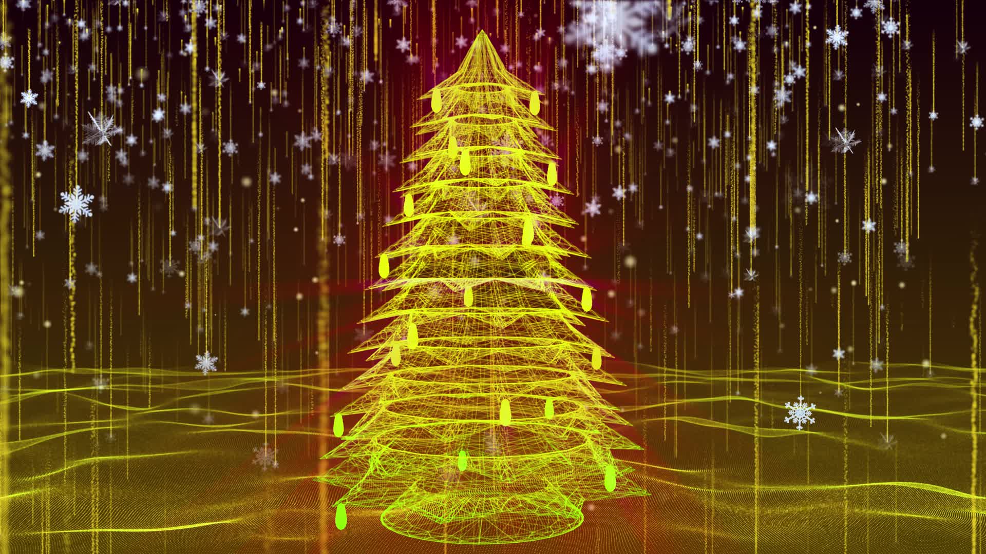 圣诞节唯美圣诞树背景视频的预览图