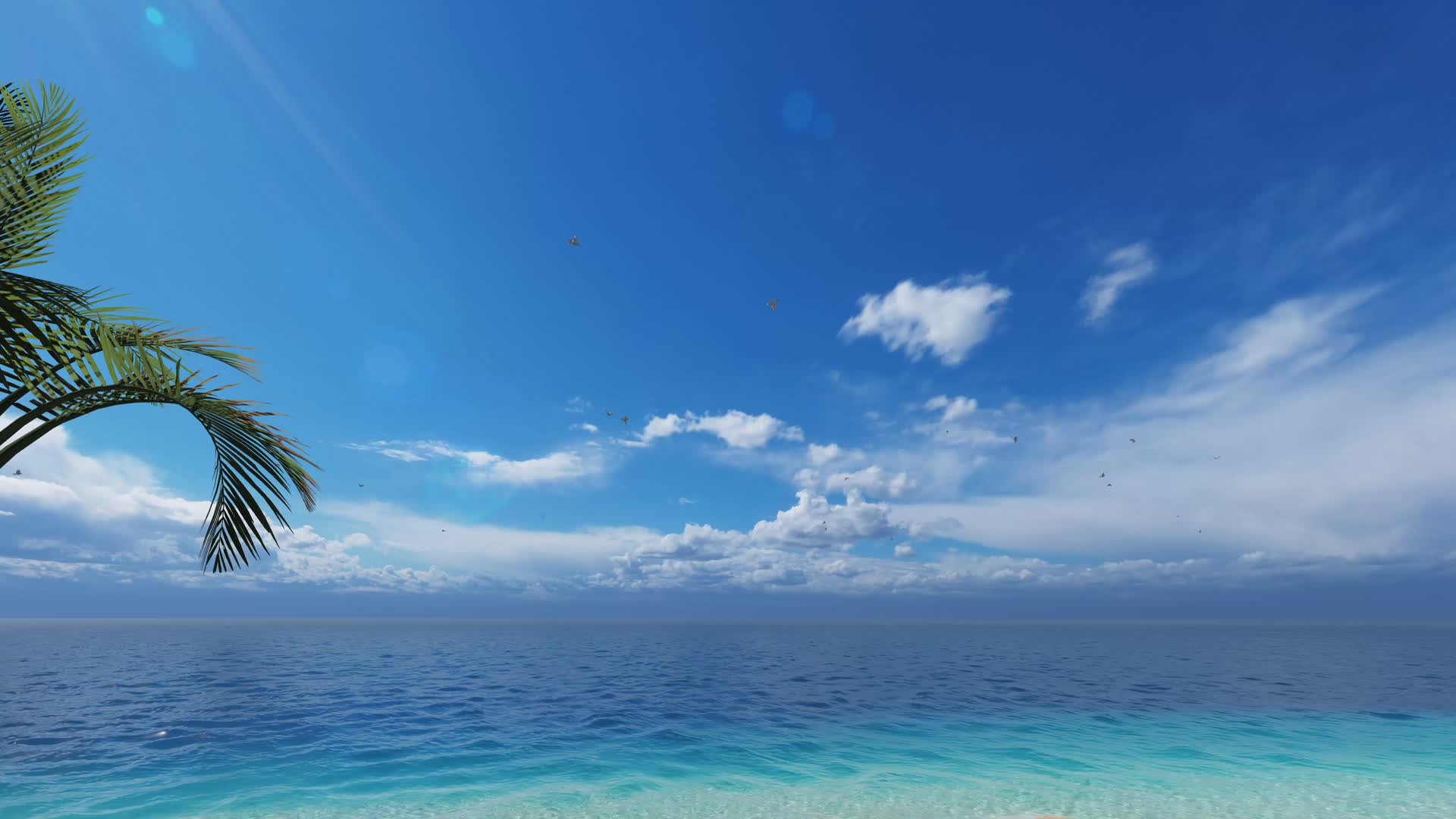 晴朗天气平静海面视频的预览图