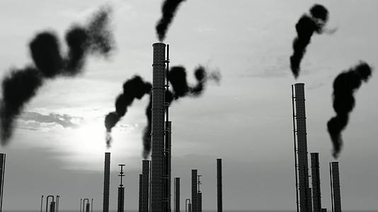 工业污染烟筒废弃排放视频的预览图