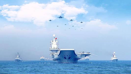 威武之师中国航母编队视频的预览图