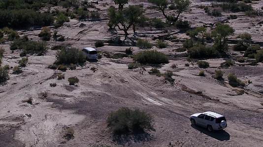 B新疆准噶尔盆地荒漠绿洲视频的预览图