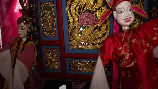 J浙江温州苍南碗窑布袋戏4k实拍视频4视频的预览图