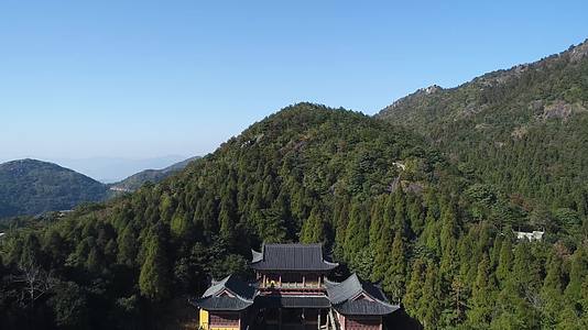 J浙江温州苍南寺庙4K航拍视频视频的预览图
