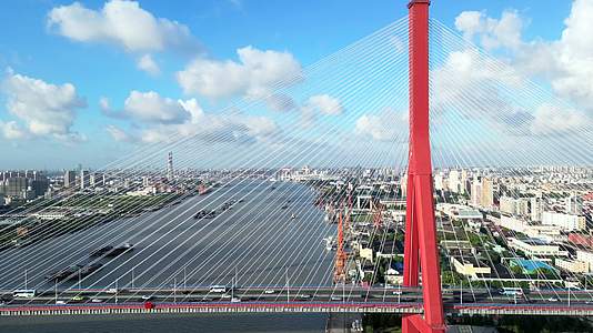上海杨浦大桥风景航拍4K60视频的预览图
