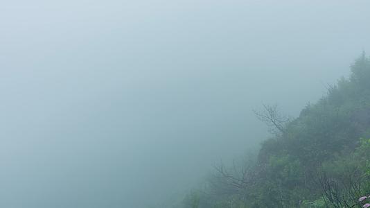 雨雾石人山山顶视频的预览图