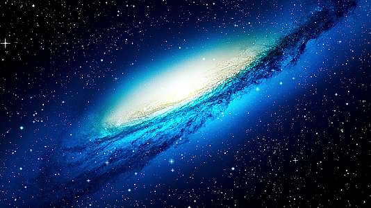4k蓝色银河流星星空循环星空背景宇宙视频的预览图