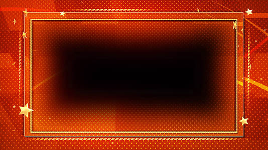 红色党政视频框粒子相框金色边框带透明通道无缝循环视频的预览图