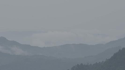 4K浙江温州泰顺县乌岩岭白天山间云雾视频的预览图