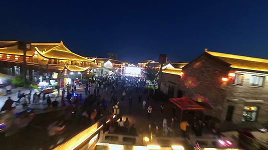滁州市全椒县太平古城夜景视频的预览图
