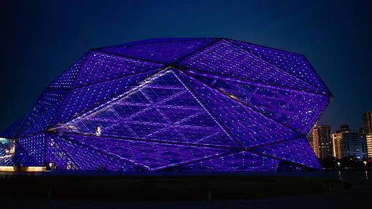 盛京大剧院夜景灯光效果近景视频的预览图