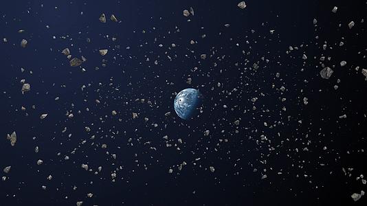 地球背景太空陨石宇宙星球视频的预览图