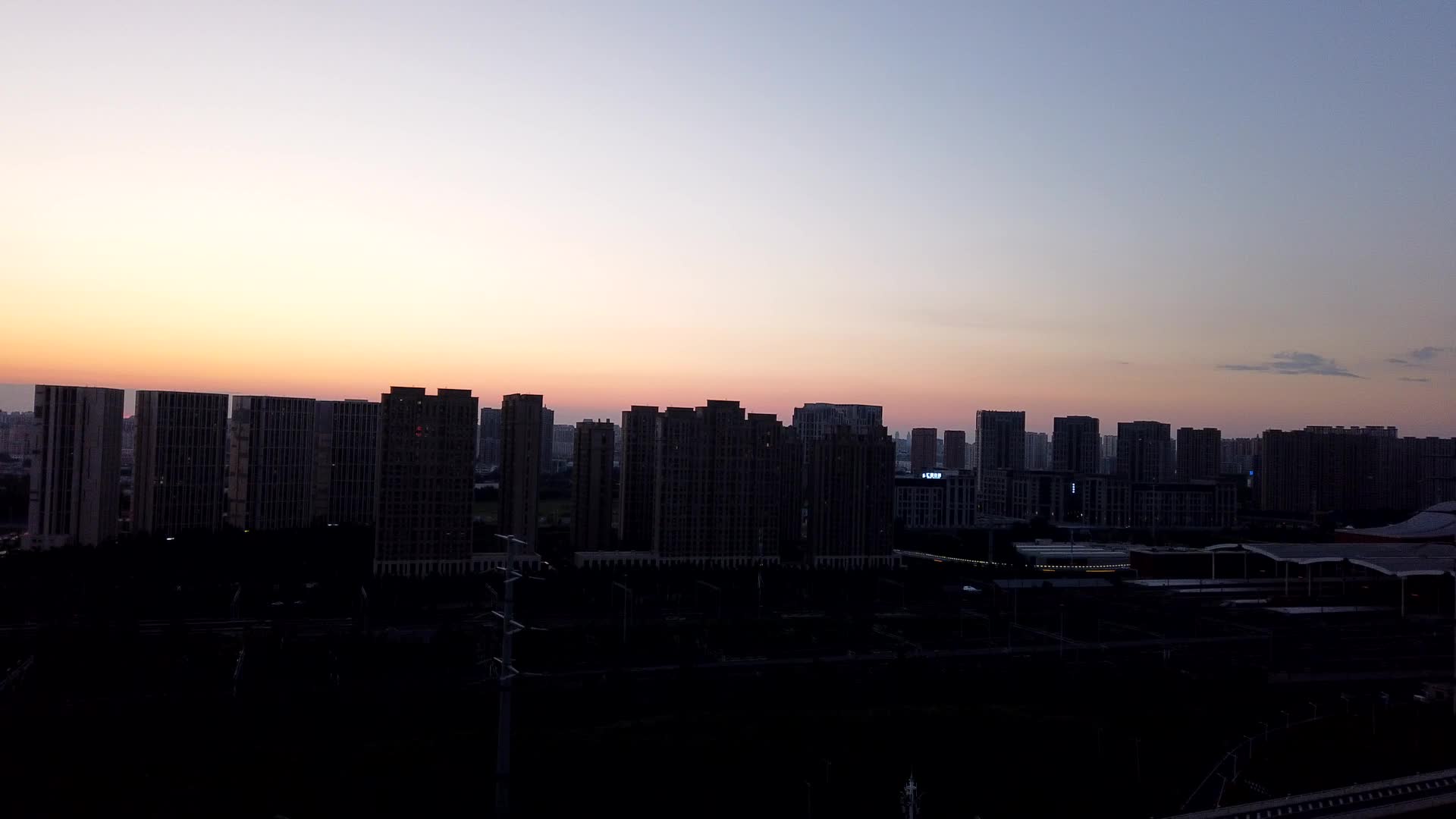城市日落视频的预览图