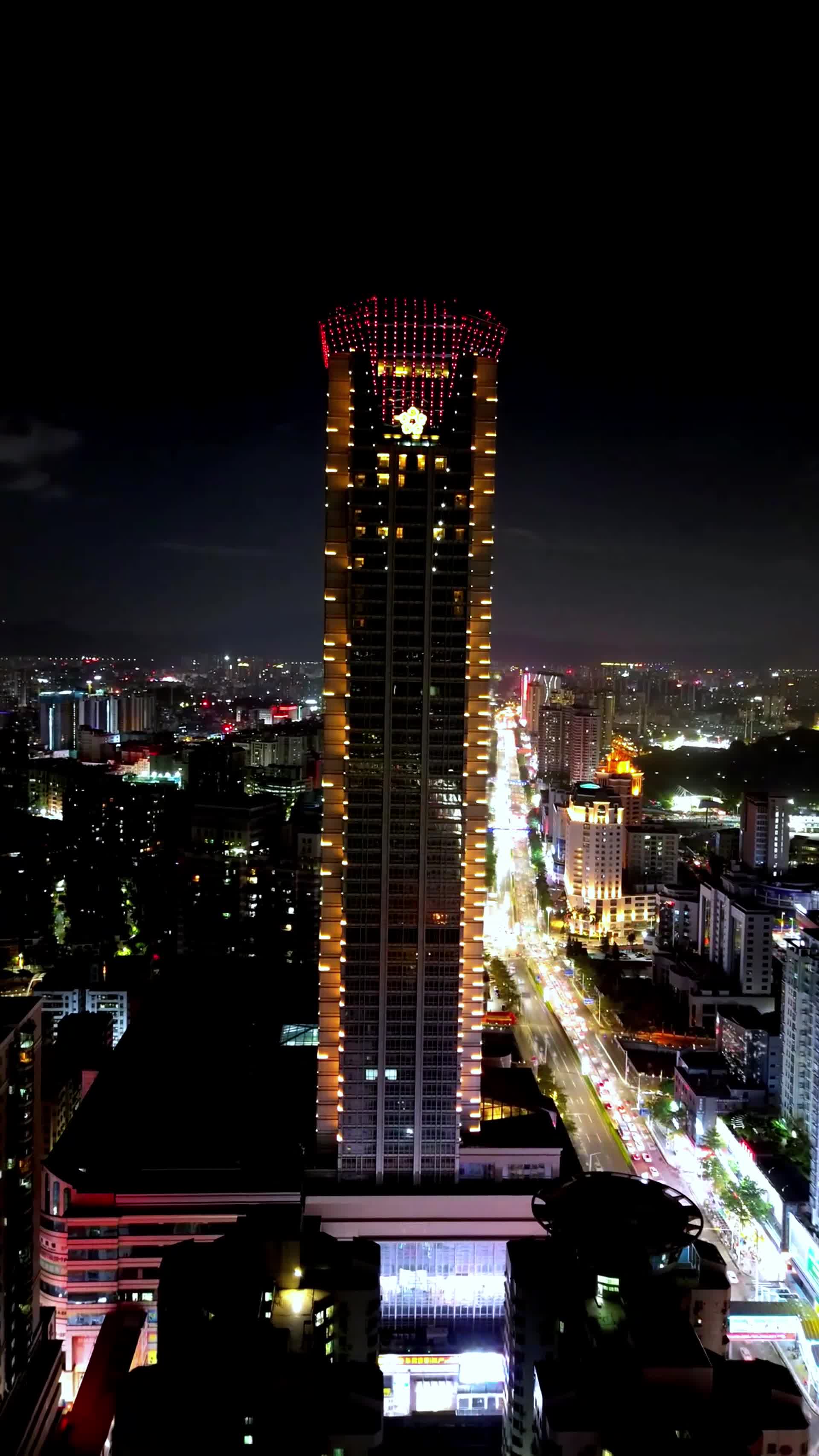 东莞虎门黄河中心夜景视频的预览图