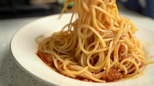 意大利美食意大利面4K视频的预览图