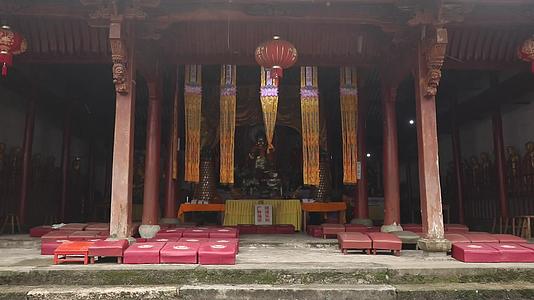 J浙江杭州龙门古镇寺庙佛像4K实拍视频视频的预览图