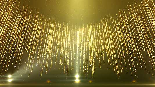 金黄色环形舞台粒子光效循环背景视频的预览图