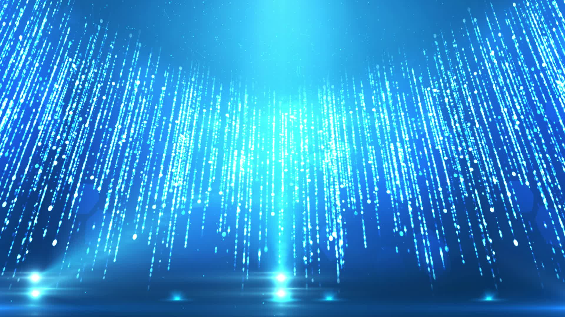 蓝色环形舞台粒子光效循环背景视频的预览图