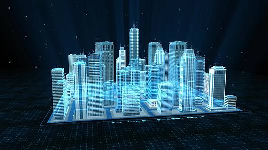 科技城市旋转展示循环动画视频的预览图