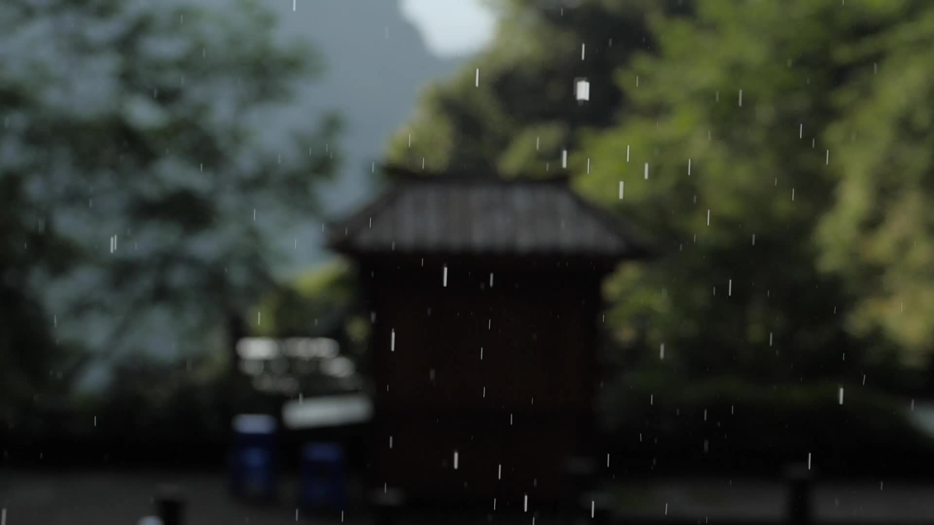 J安徽黄山下雨天实拍视频视频的预览图