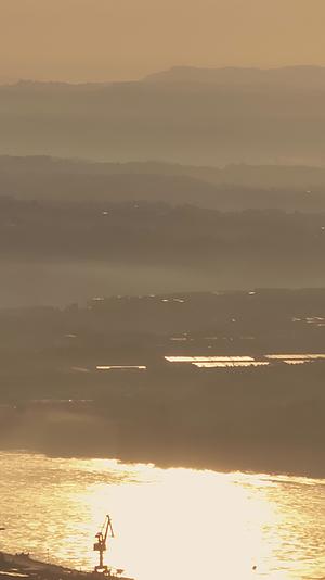 高清竖屏航拍四川泸州霞光合集视频的预览图