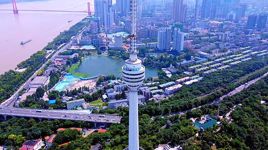 航拍武汉城市风光视频的预览图
