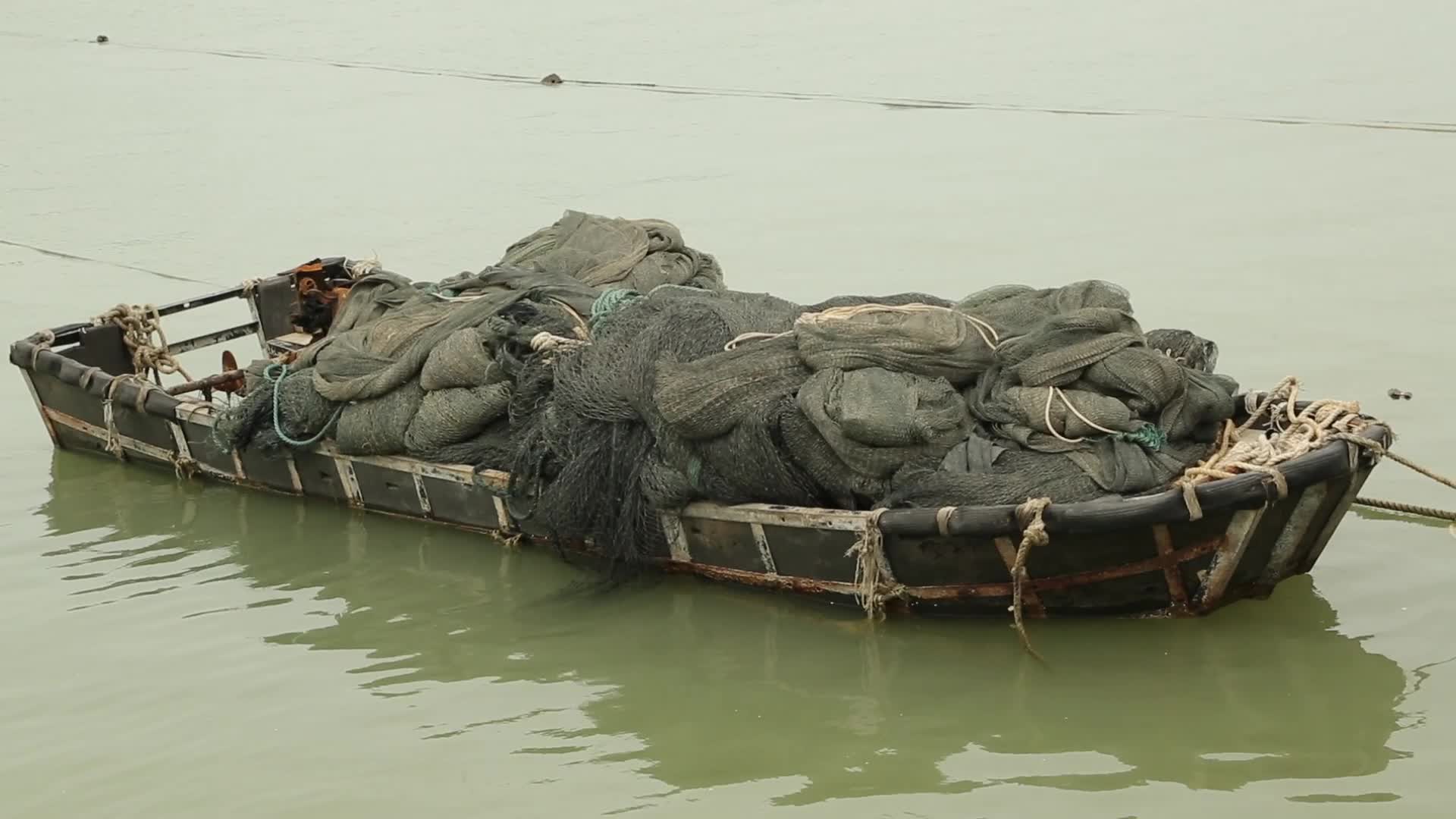 C福建晋江码头渔船高清特写视频视频的预览图