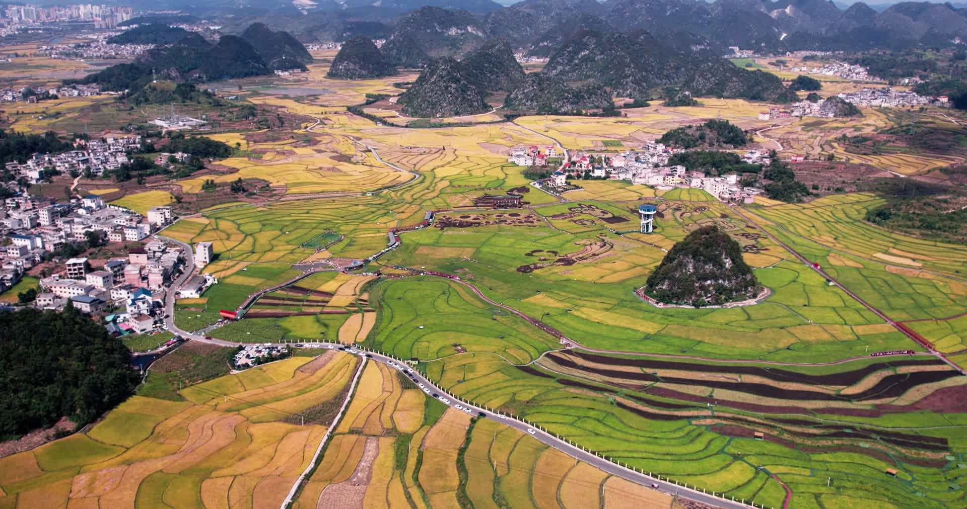 4k航拍云贵川农业乡村地貌视频的预览图