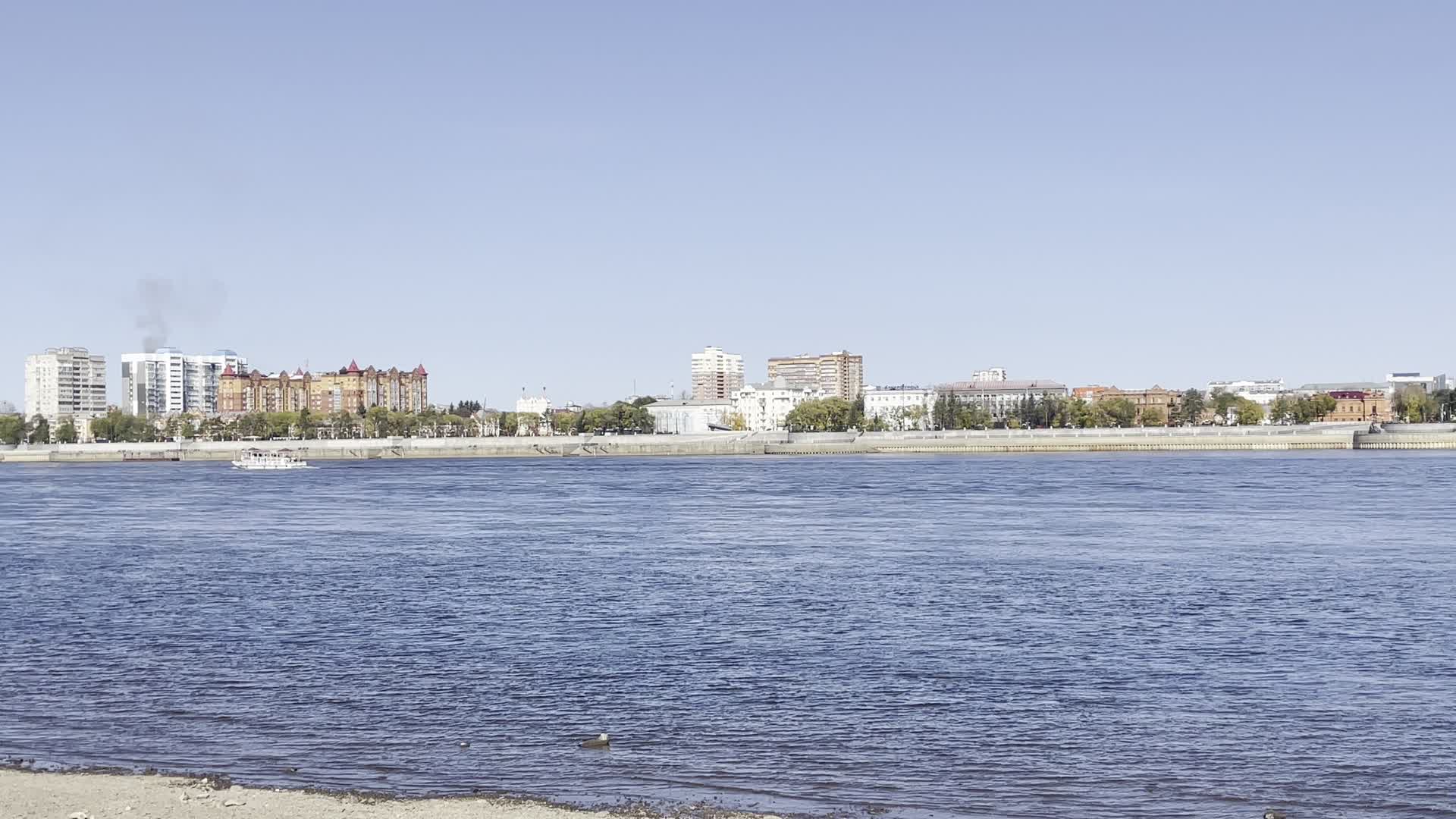 黑河边境黑龙江风光视频的预览图