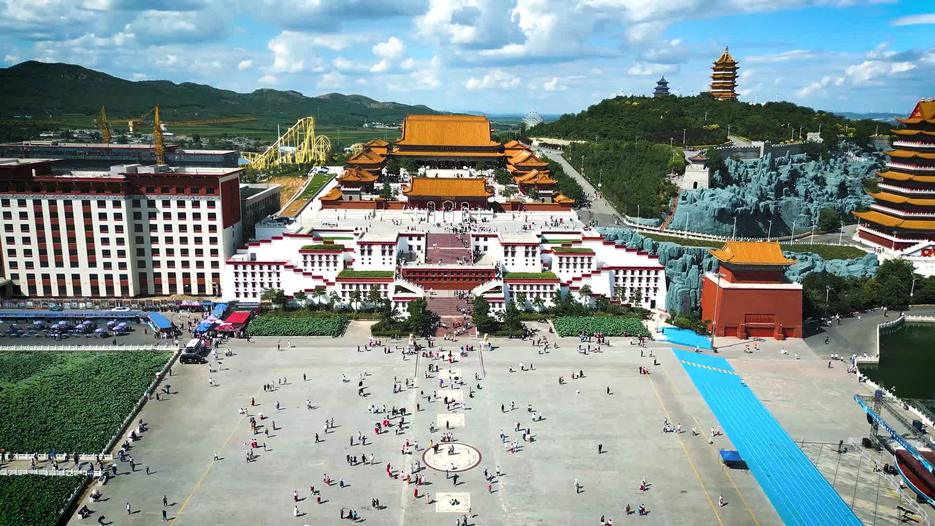 锦州凌海小布达拉宫旅游景区观音塔小天坛视频的预览图