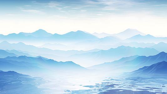 山河山脉山川河水湖泊中国风唯美风景视频的预览图