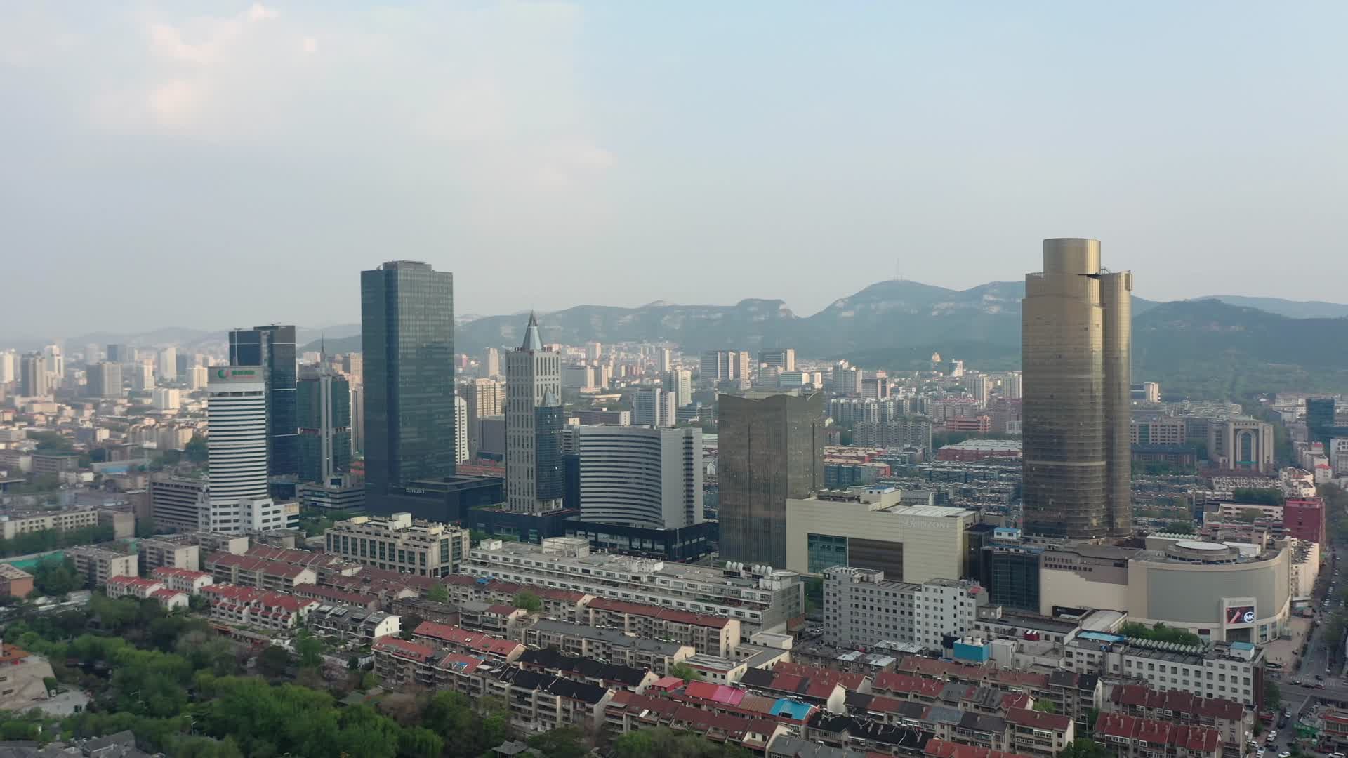 济南高楼大厦航拍城市风景宣传片视频视频的预览图