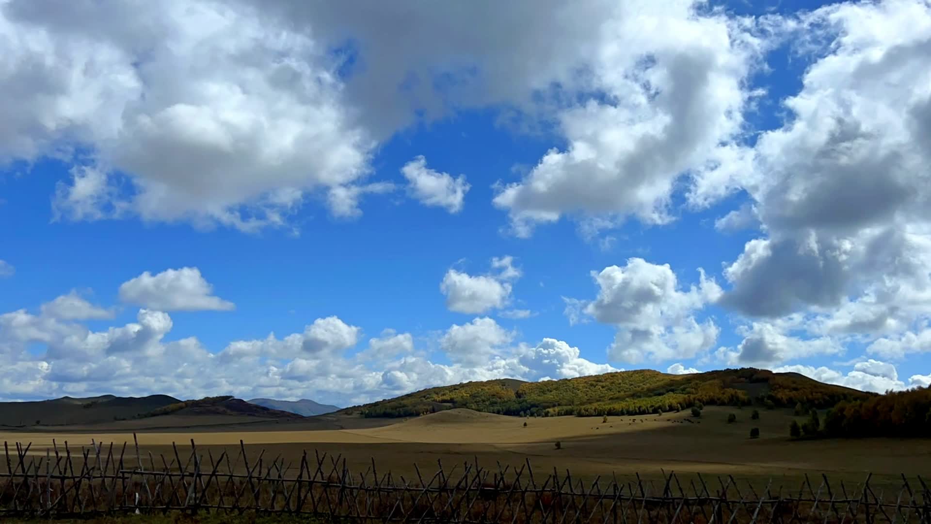 乌兰布统草原4K高清延时摄影视频视频的预览图