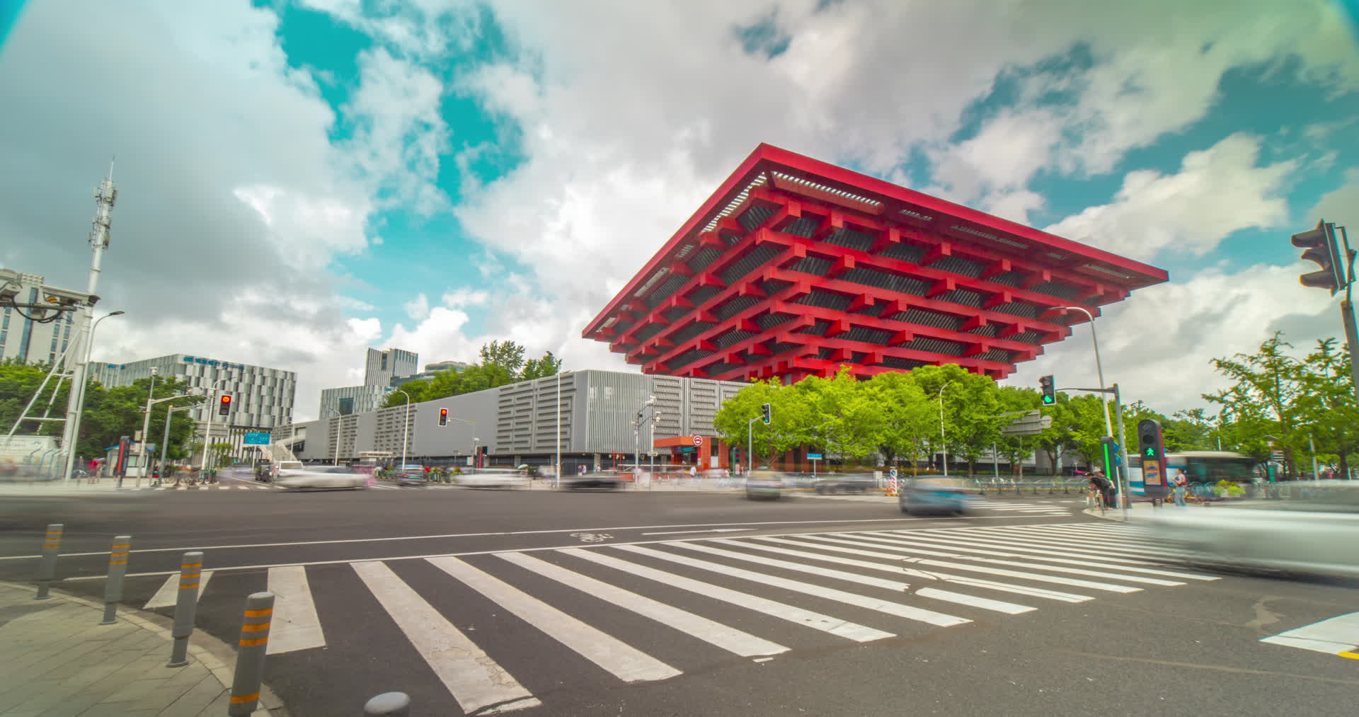 上海美术馆中国馆世博会世博源中国风建筑视频的预览图