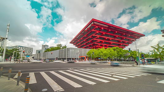 上海美术馆中国馆世博会世博源中国风建筑视频的预览图