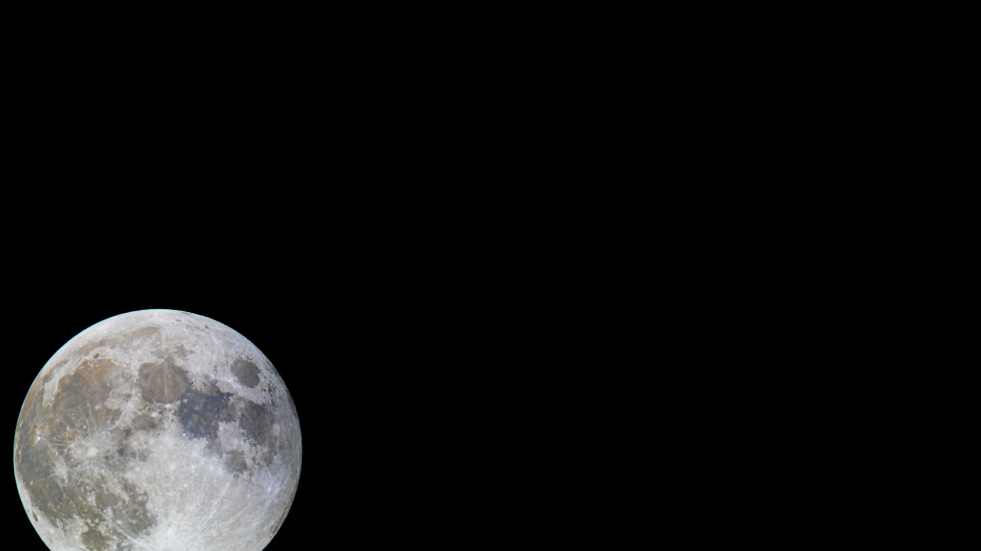 夜晚天空月亮月球皎洁明月满月视频的预览图